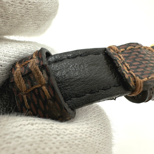 LOUIS VUITTON bracelet M6623 Damier canvas Brown Bracelet Sign It Women Used Authentic