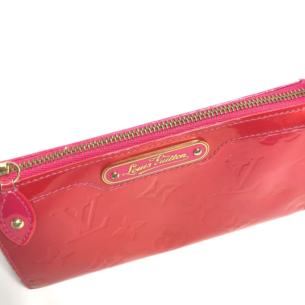 LOUIS VUITTON Pouch M93647 Patent leather pink Monogram Vernis Truth cosmetic Women Used Authentic