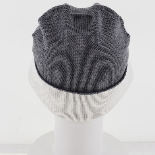 CHANEL Knit cap Wool, Silk, Cashmere White Sports line COCO Mark Women Used Authentic