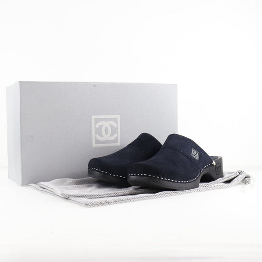 CHANEL Sandals G21635X01036 Suede black 36