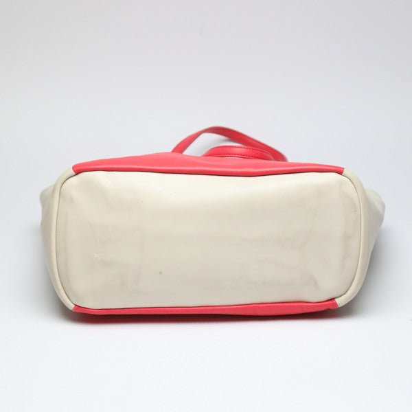 COACH Tote Bag 23469 leather Red x cream LEGACYLegacy Shoulder Bag Women Used Authentic