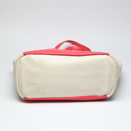 COACH Tote Bag 23469 leather Red x cream LEGACYLegacy Shoulder Bag Women Used Authentic