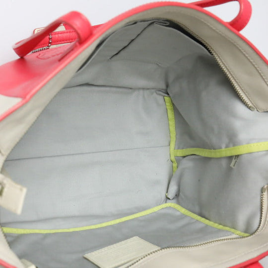 COACH Tote Bag 23469 leather Red x cream LEGACYLegacy Shoulder Bag Women Used Authentic