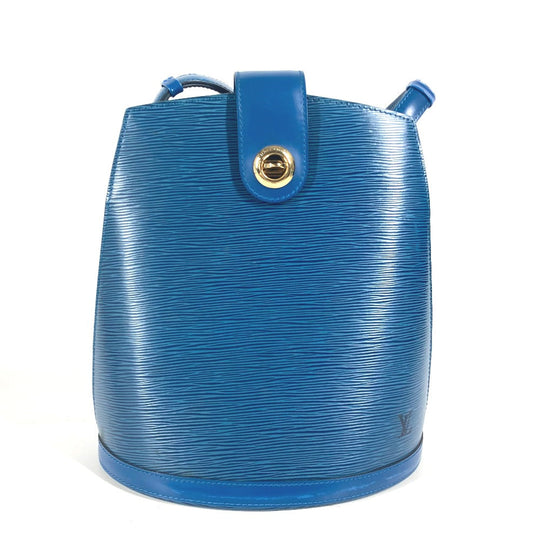 LOUIS VUITTON Shoulder Bag M52255 Epi Leather blue Epi Cluny Women Used Authentic