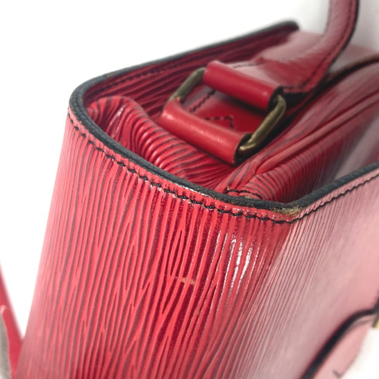 LOUIS VUITTON Shoulder Bag M52247 Epi Leather Red Epi Cartouchiere Women Used Authentic