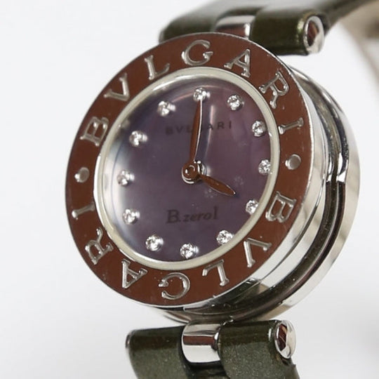 BVLGARI Watches MP7358 enamel Stainless Steel Silver B.zero1 Shell dial BZ22S Women Used Authentic