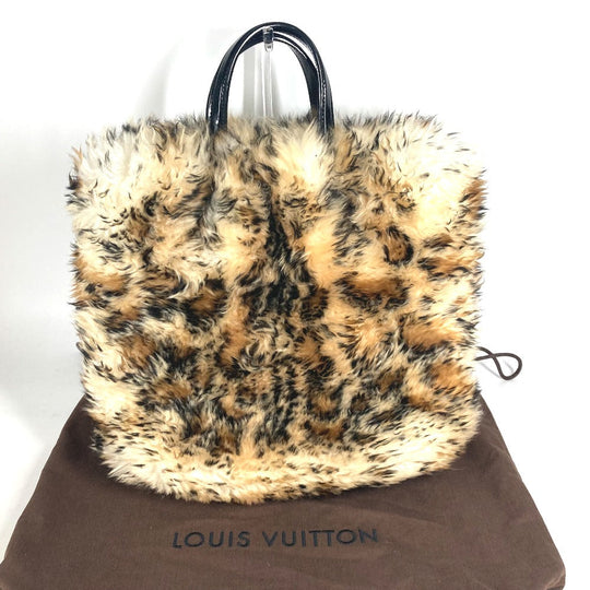 LOUIS VUITTON Handbag M50818 Mouton, Leather beige animal collection Sac Plat Mouton Women Used Authentic