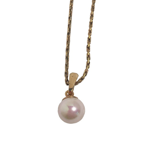 Christian Dior Necklace Gold, fake pearls gold Necklace fake pearl Women Used Authentic