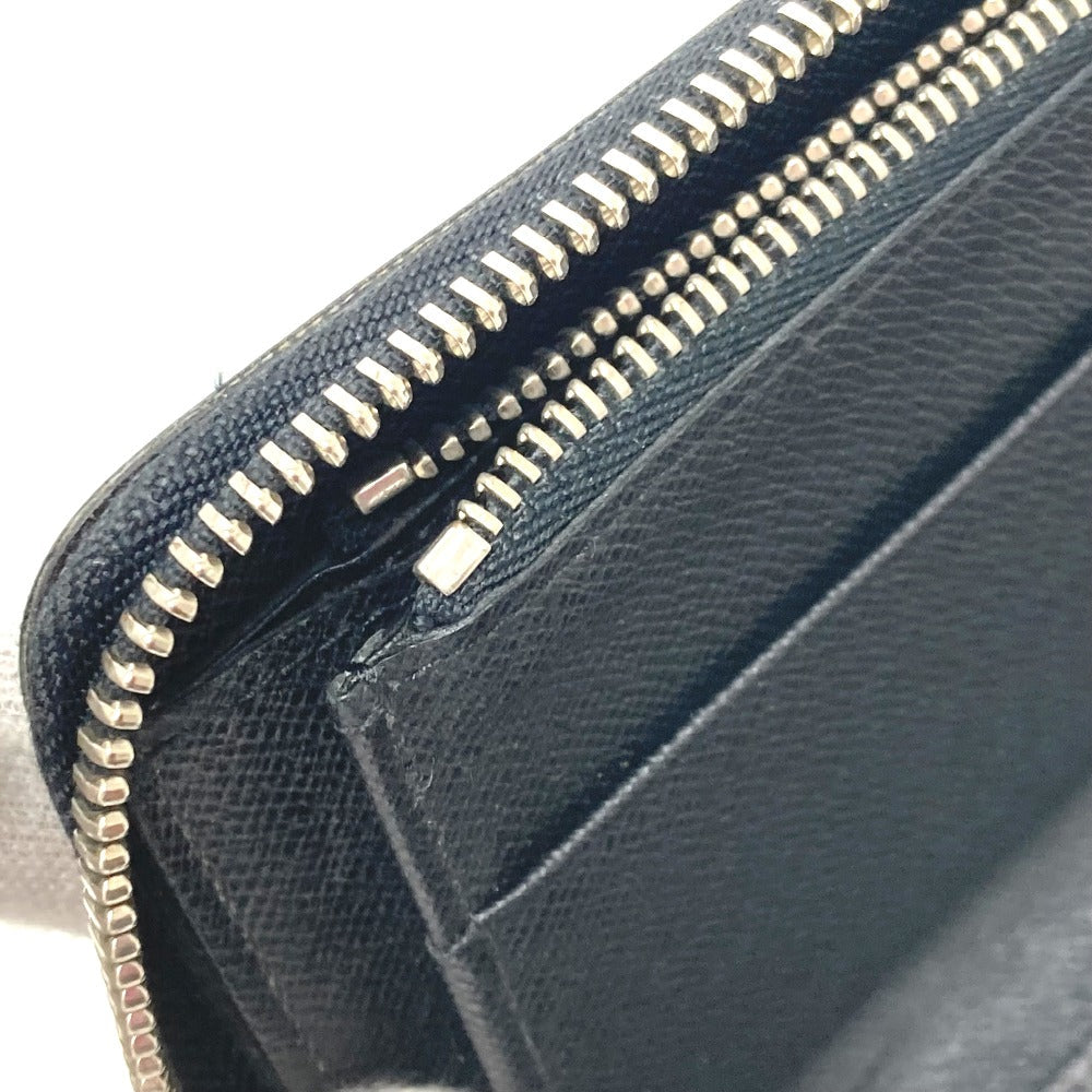LOUIS VUITTON Long Wallet Purse N63095 Damier Grafitto Canvas black Zippy Wallet Vertical mens Used Authentic