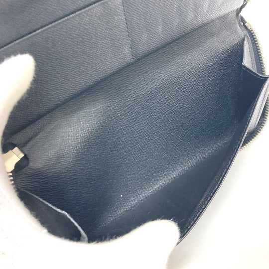 LOUIS VUITTON Long Wallet Purse N63095 Damier Grafitto Canvas black Zippy Wallet Vertical mens Used Authentic