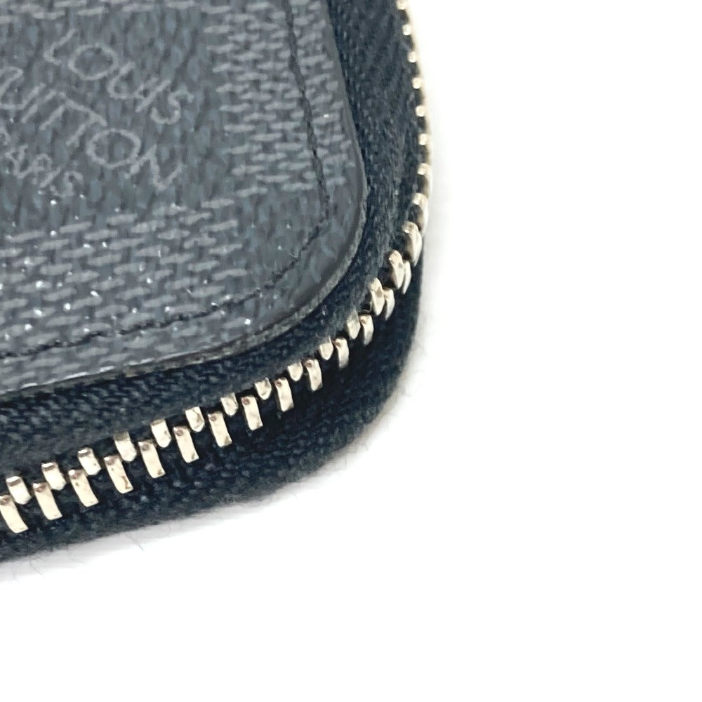 LOUIS VUITTON Long Wallet Purse N63095 Damier Grafitto Canvas black Zippy Wallet Vertical mens Used Authentic
