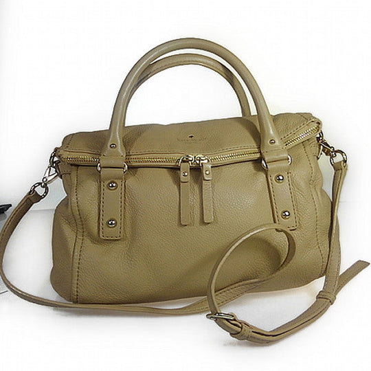 Kate Spade Handbag leather khaki Shoulder Bag 2WAY Women Used Authentic