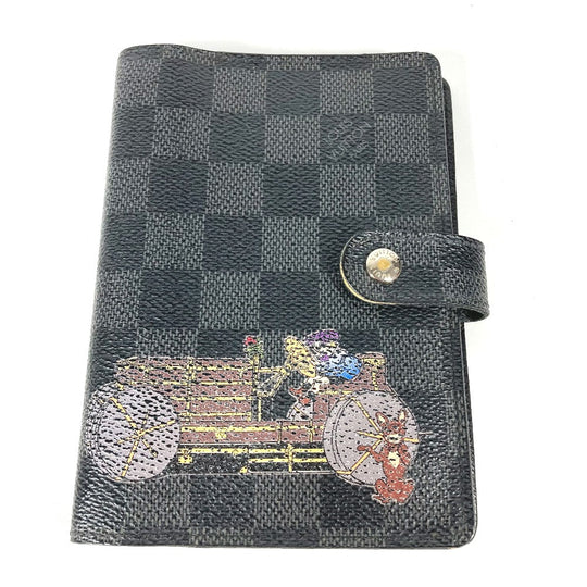 LOUIS VUITTON Notebook cover R21130 Damier Grafitto Canvas black Damier Grafitte Illustre Agenda PM Women Used Authentic