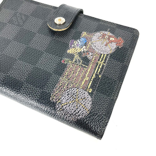LOUIS VUITTON Notebook cover R21130 Damier Grafitto Canvas black Damier Grafitte Illustre Agenda PM Women Used Authentic