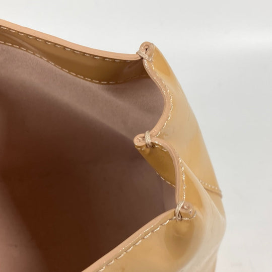 LOUIS VUITTON Tote Bag M91642 Monogram Vernis beige Monogram Vernis Wilshire PM