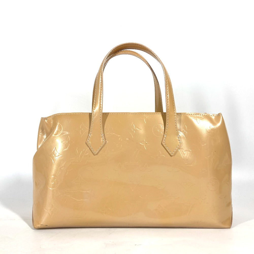 LOUIS VUITTON Tote Bag M91642 Monogram Vernis beige Monogram Vernis Wilshire PM