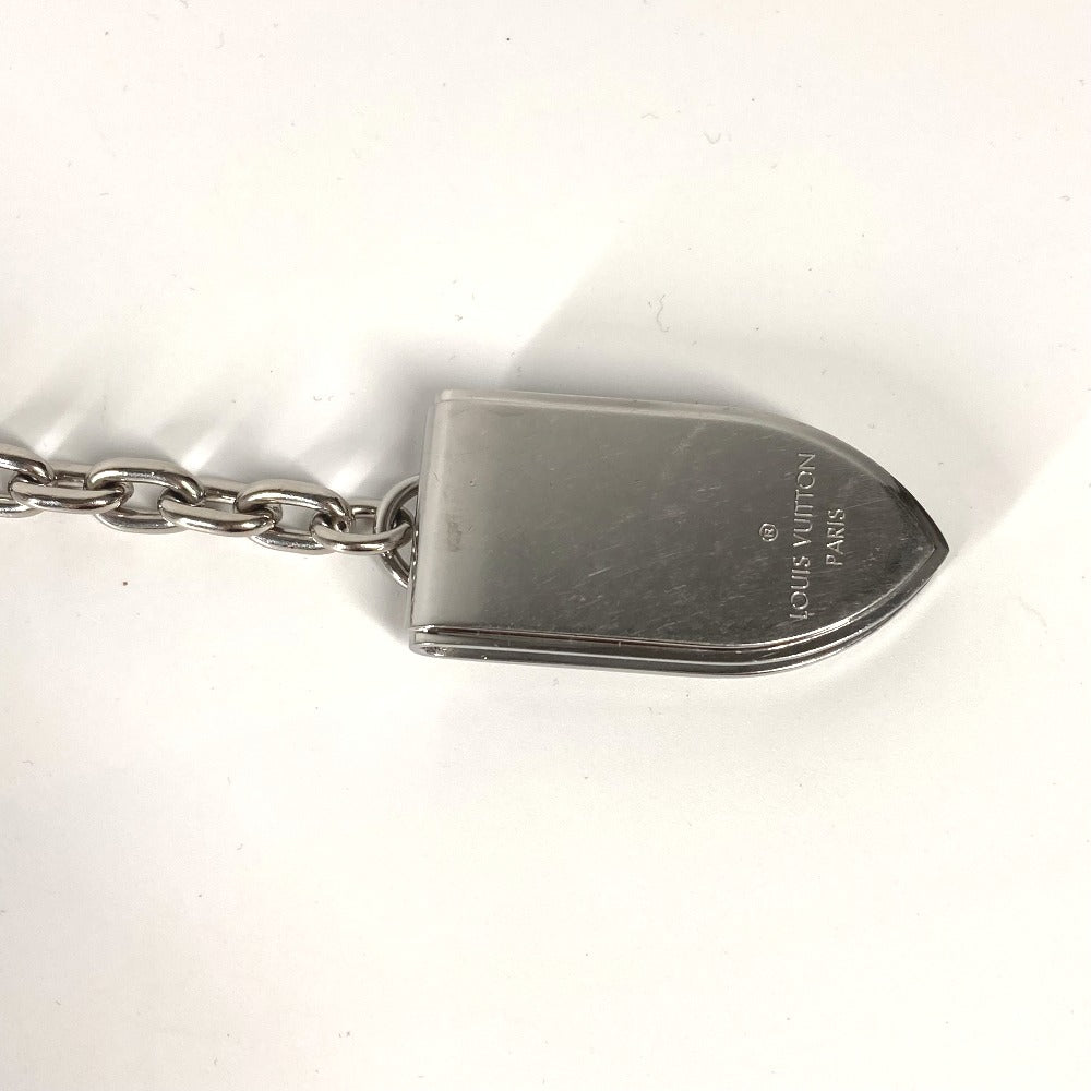 LOUIS VUITTON Money clip M66203 metal Silver Keychain bag charm Panse Bien Chene Ogive mens Used Authentic
