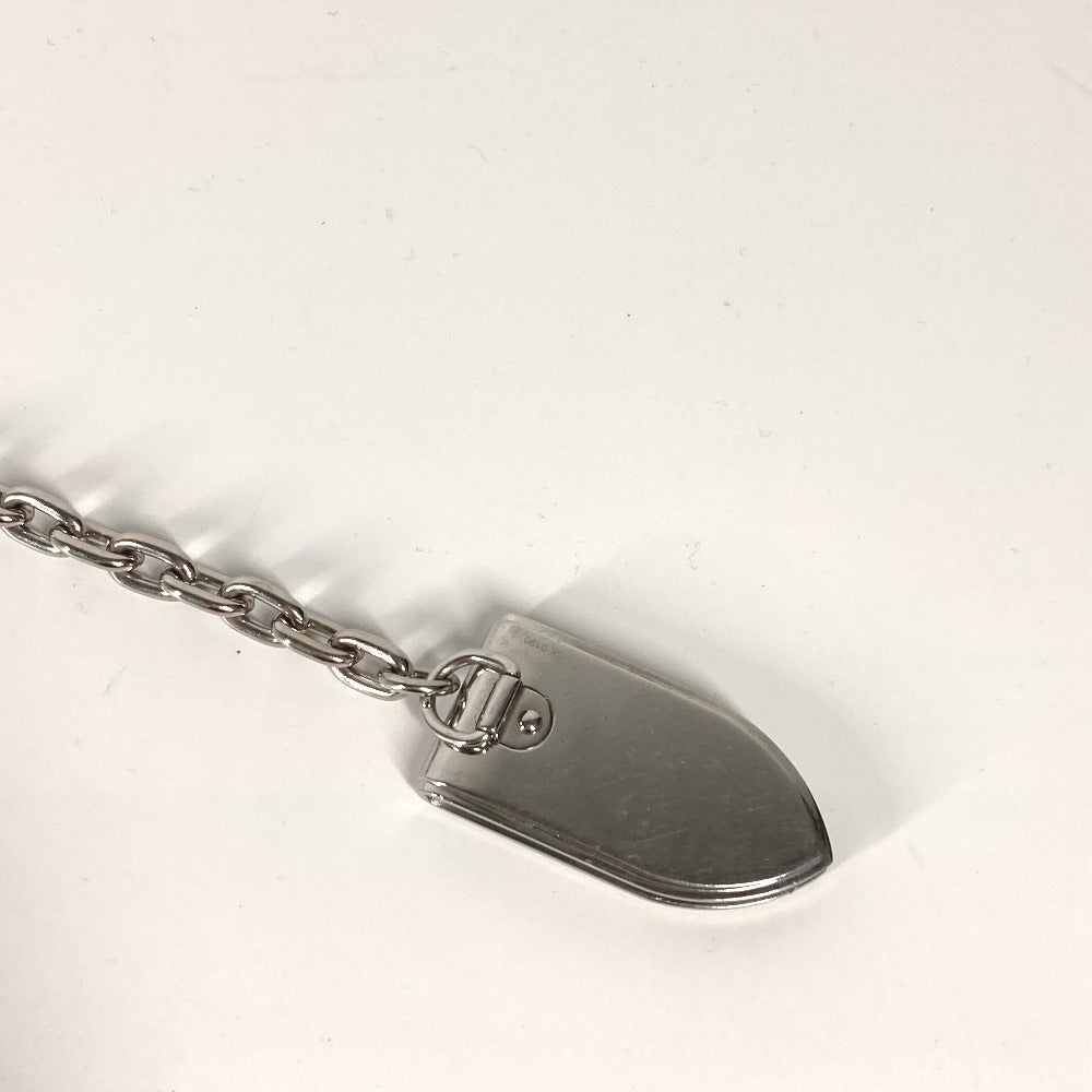 LOUIS VUITTON Money clip M66203 metal Silver Keychain bag charm Panse Bien Chene Ogive mens Used Authentic