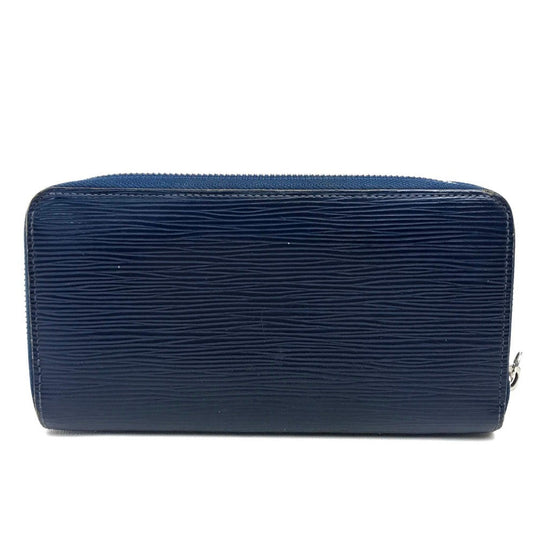 LOUIS VUITTON Long Wallet Purse M60307 Epi Leather blue Epi Zippy wallet Women Used Authentic