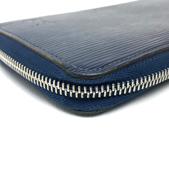 LOUIS VUITTON Long Wallet Purse M60307 Epi Leather blue Epi Zippy wallet Women Used Authentic