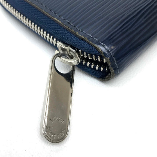 LOUIS VUITTON Long Wallet Purse M60307 Epi Leather blue Epi Zippy wallet Women Used Authentic