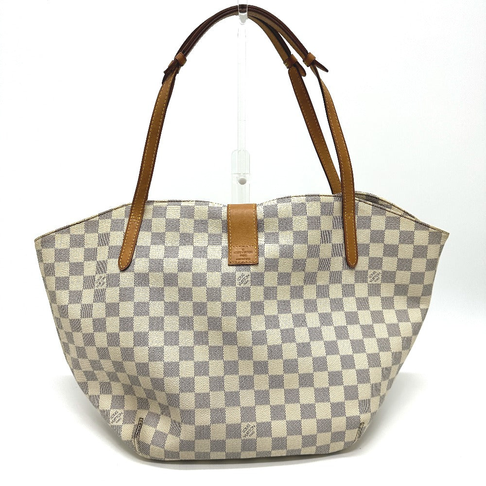 LOUIS VUITTON Shoulder Bag N41208 Damier Azur Canvas white Damier Azur Salina PM Women Used Authentic