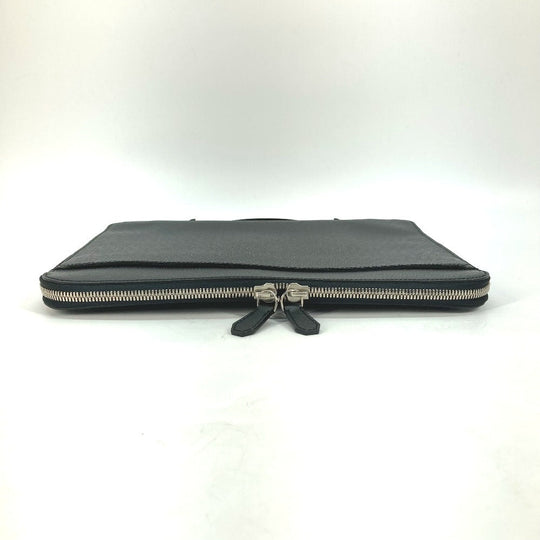 LOUIS VUITTON Business bag M32612 Taiga Leather black Taiga Vladimir mens Used Authentic