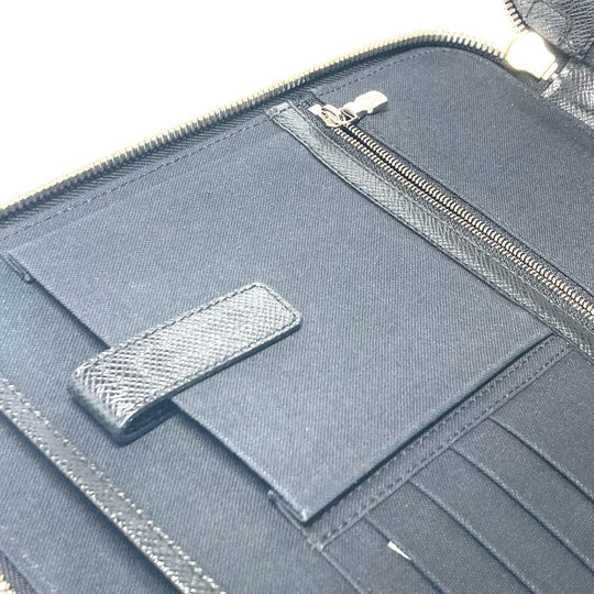LOUIS VUITTON Clutch bag M32612 Taiga Leather black Taiga Vladimir unisex(Unisex) Used Authentic
