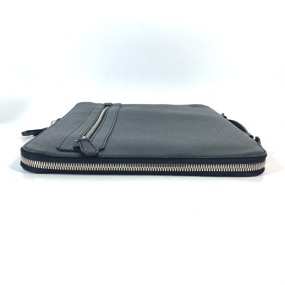 LOUIS VUITTON Clutch bag M32612 Taiga Leather black Taiga Vladimir unisex(Unisex) Used Authentic