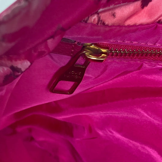 LOUIS VUITTON Tote Bag M94313 Leather / nylon pink Ikat Flower Floral Pattern Noeful MM Women Used Authentic