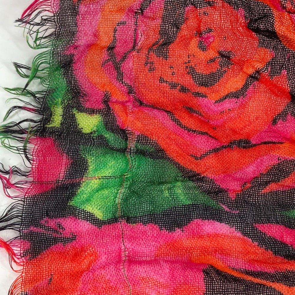 LOUIS VUITTON Stall M72379 Cashmere, Silk pink Shawl fringe Etoll rose graffiti Women Used Authentic