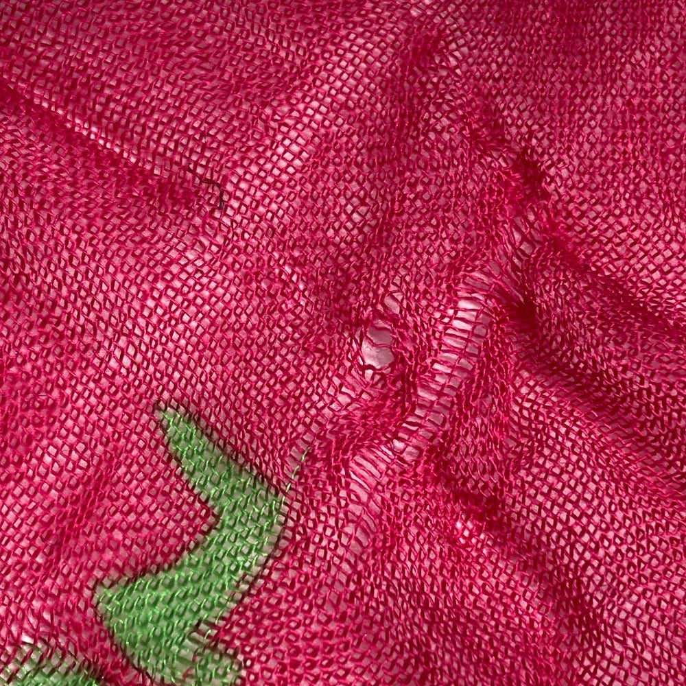 LOUIS VUITTON Stall M72379 Cashmere, Silk pink Shawl fringe Etoll rose graffiti Women Used Authentic
