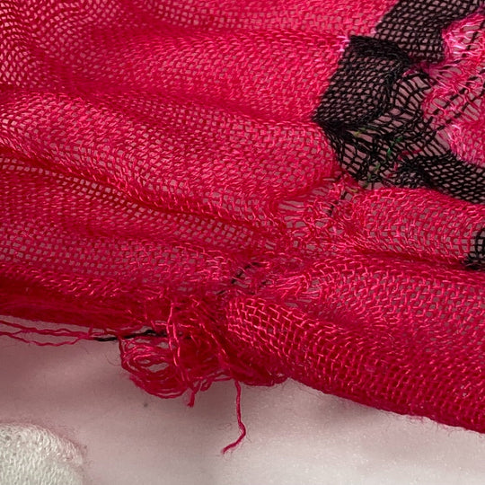 LOUIS VUITTON Stall M72379 Cashmere, Silk pink Shawl fringe Etoll rose graffiti Women Used Authentic