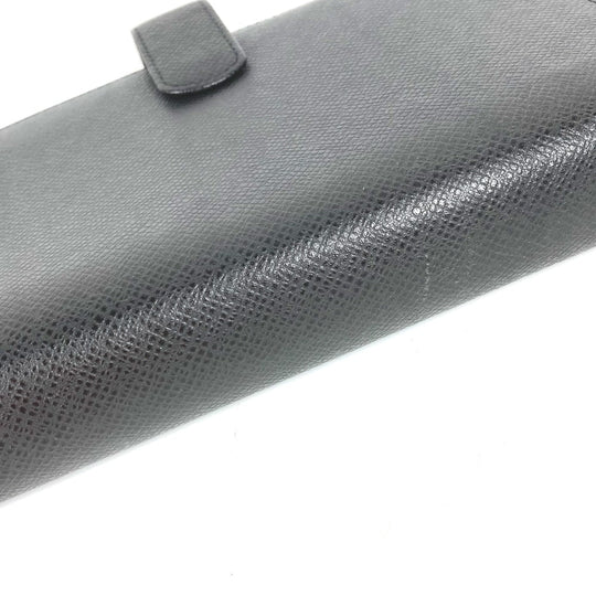 LOUIS VUITTON Notebook cover R20222 Taiga Leather black Taiga Agenda MM mens Used Authentic