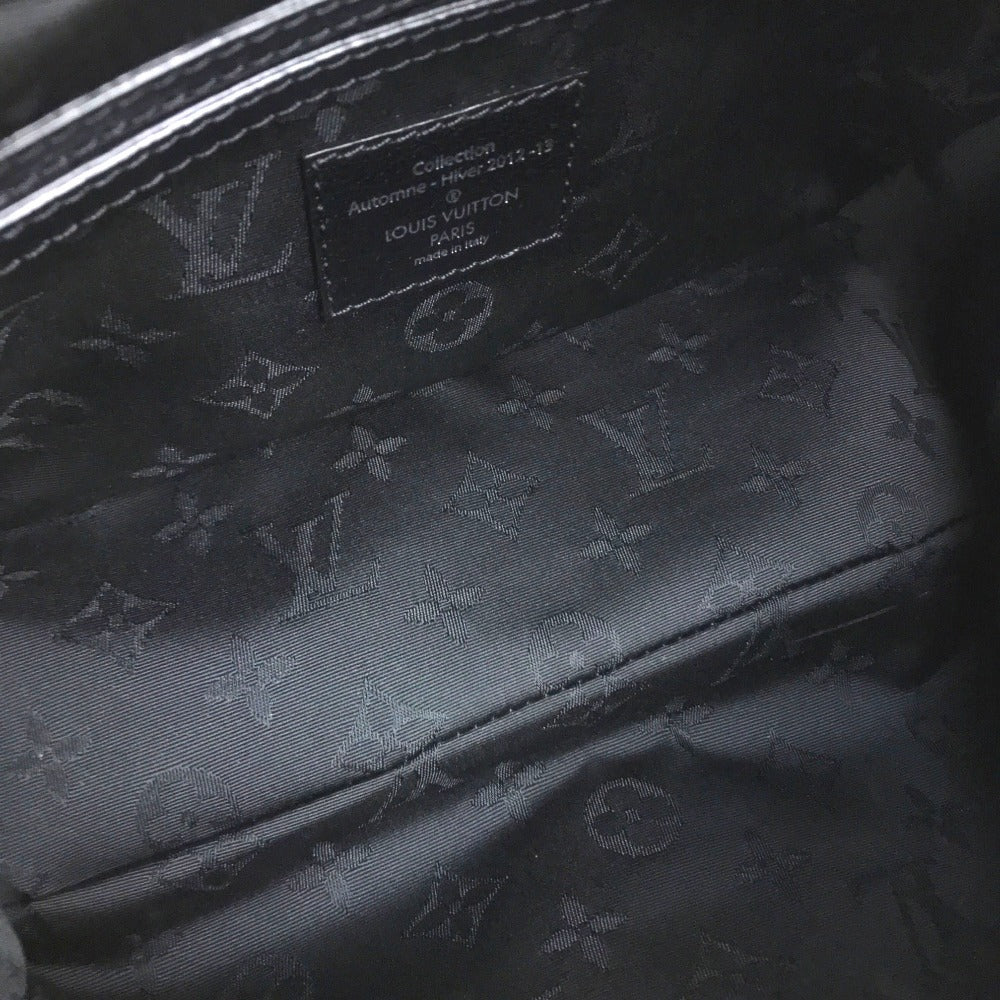 LOUIS VUITTON Handbag M94261 Buffalo leather black fur Trans Siberian PM Women Used Authentic