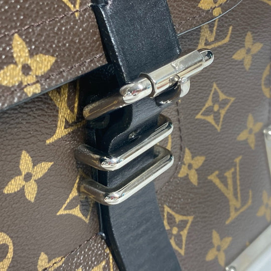 LOUIS VUITTON Business bag M92292 Monogram canvas Brown Monogram macacer Rally mens Used Authentic