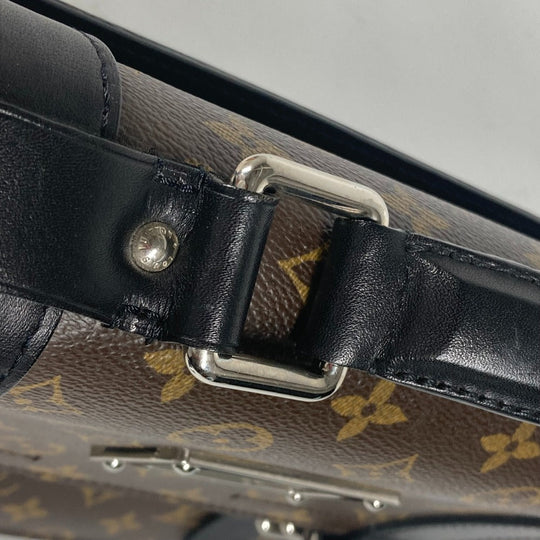 LOUIS VUITTON Business bag M92292 Monogram canvas Brown Monogram macacer Rally mens Used Authentic