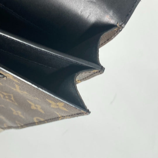 LOUIS VUITTON Business bag M92292 Monogram canvas Brown Monogram macacer Rally mens Used Authentic