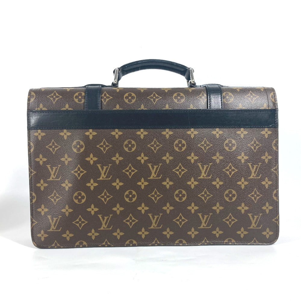 LOUIS VUITTON Business bag M92292 Monogram canvas Brown Monogram macacer Rally mens Used Authentic