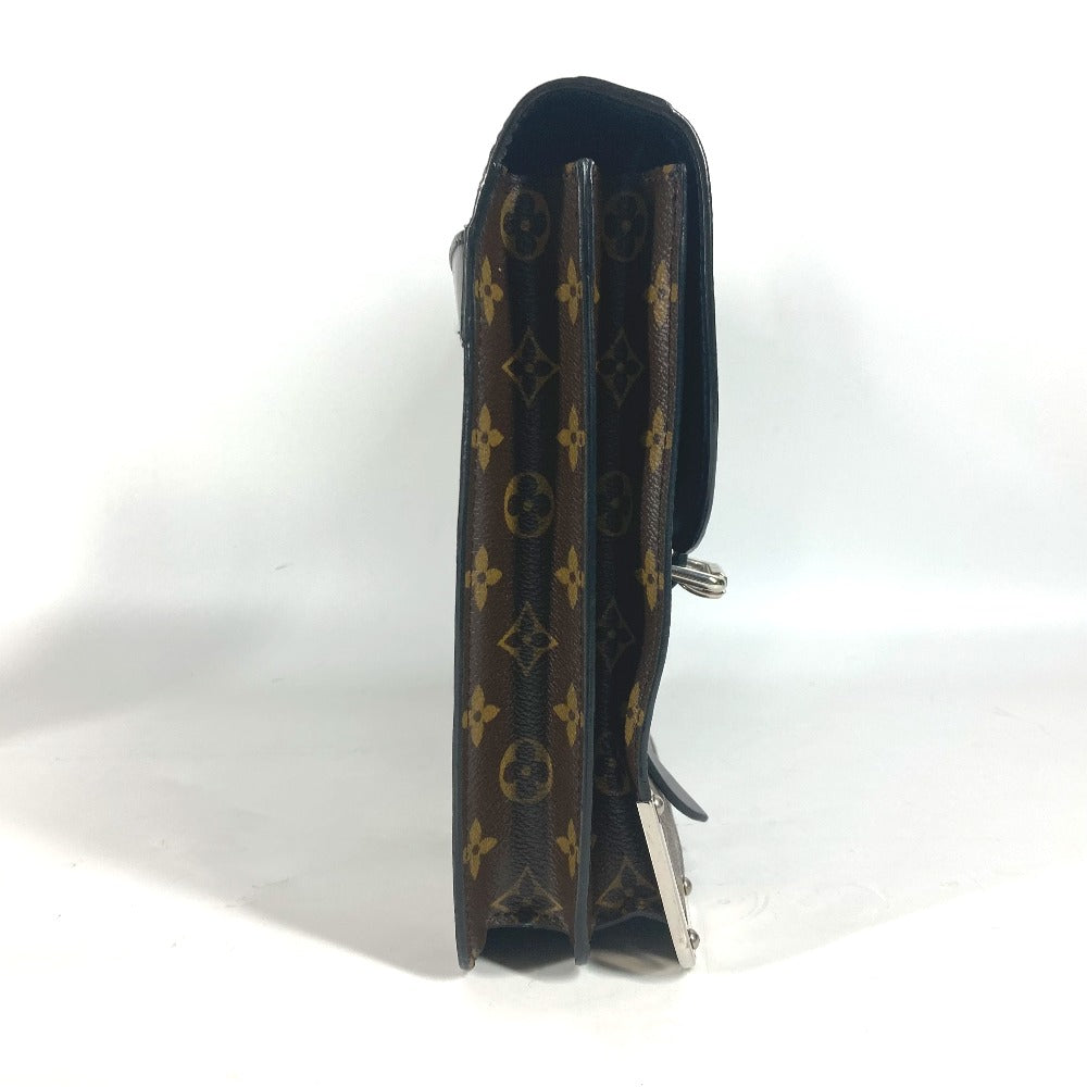 LOUIS VUITTON Business bag M92292 Monogram canvas Brown Monogram macacer Rally mens Used Authentic
