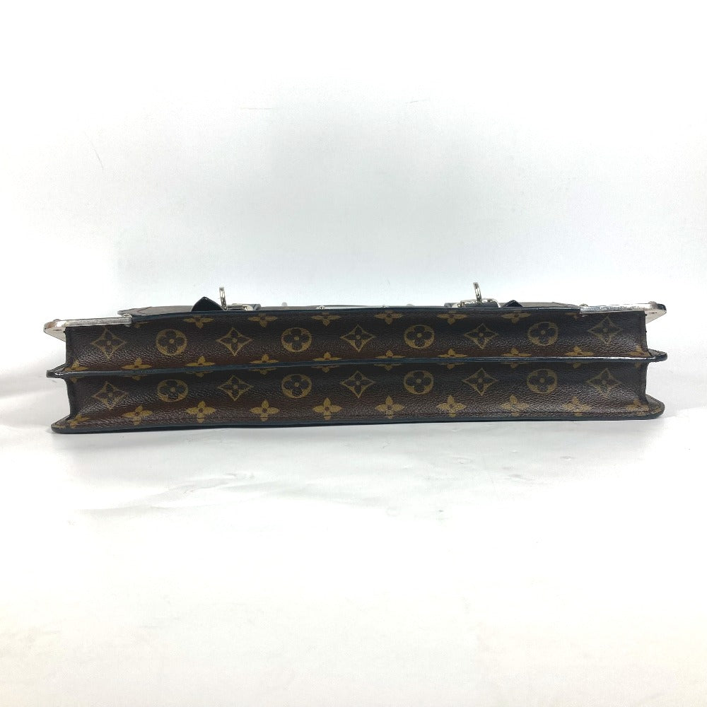 LOUIS VUITTON Business bag M92292 Monogram canvas Brown Monogram macacer Rally mens Used Authentic