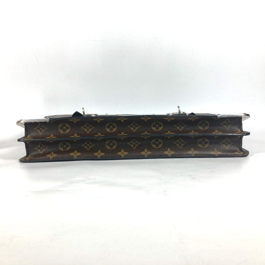 LOUIS VUITTON Business bag M92292 Monogram canvas Brown Monogram macacer Rally mens Used Authentic