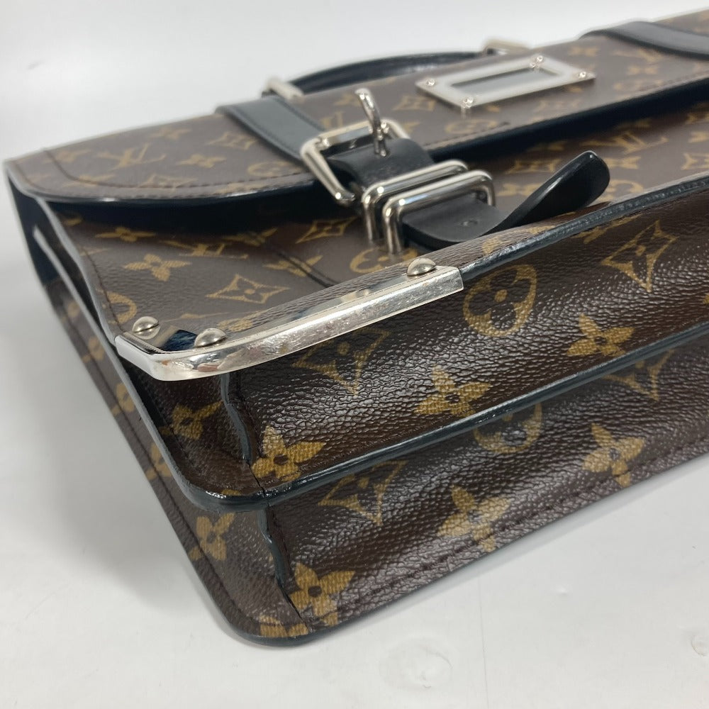 LOUIS VUITTON Business bag M92292 Monogram canvas Brown Monogram macacer Rally mens Used Authentic