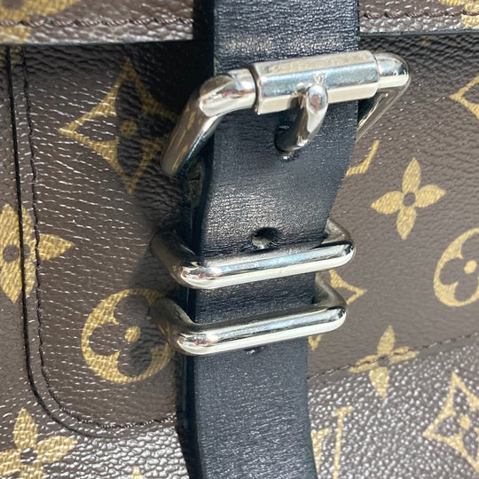 LOUIS VUITTON Business bag M92292 Monogram canvas Brown Monogram macacer Rally mens Used Authentic