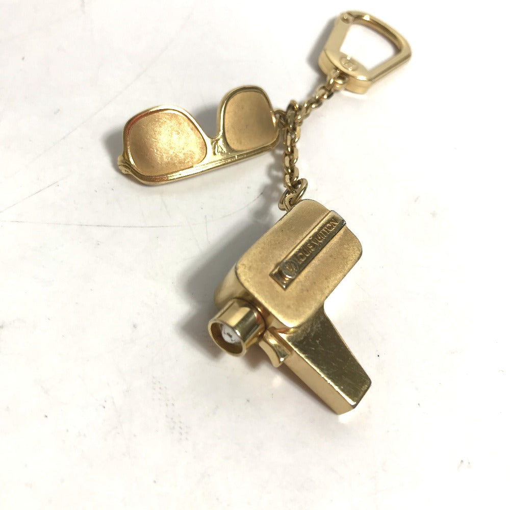 LOUIS VUITTON key ring M65383 metal gold Porte Cour Cannes mens Used Authentic