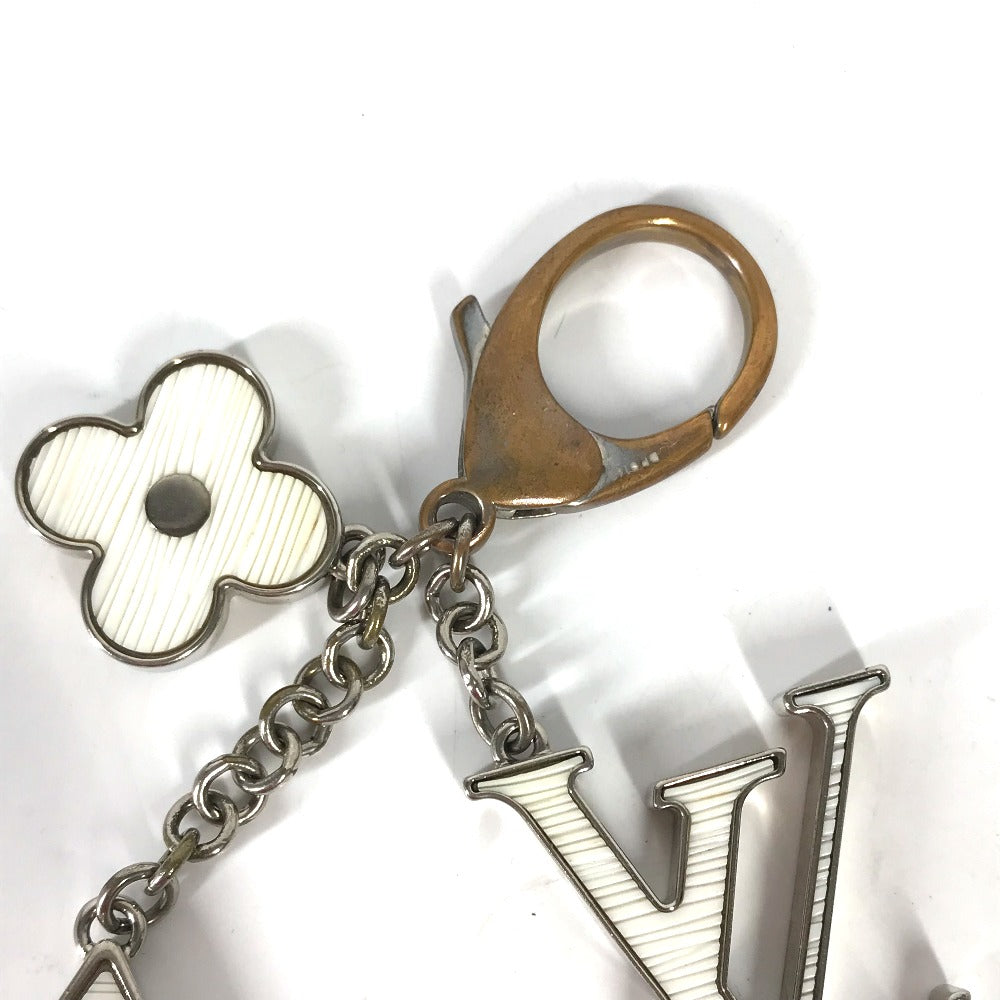 LOUIS VUITTON key ring M65085 metal white Epi Bijoux Sac Fleur Duepi Women Used Authentic