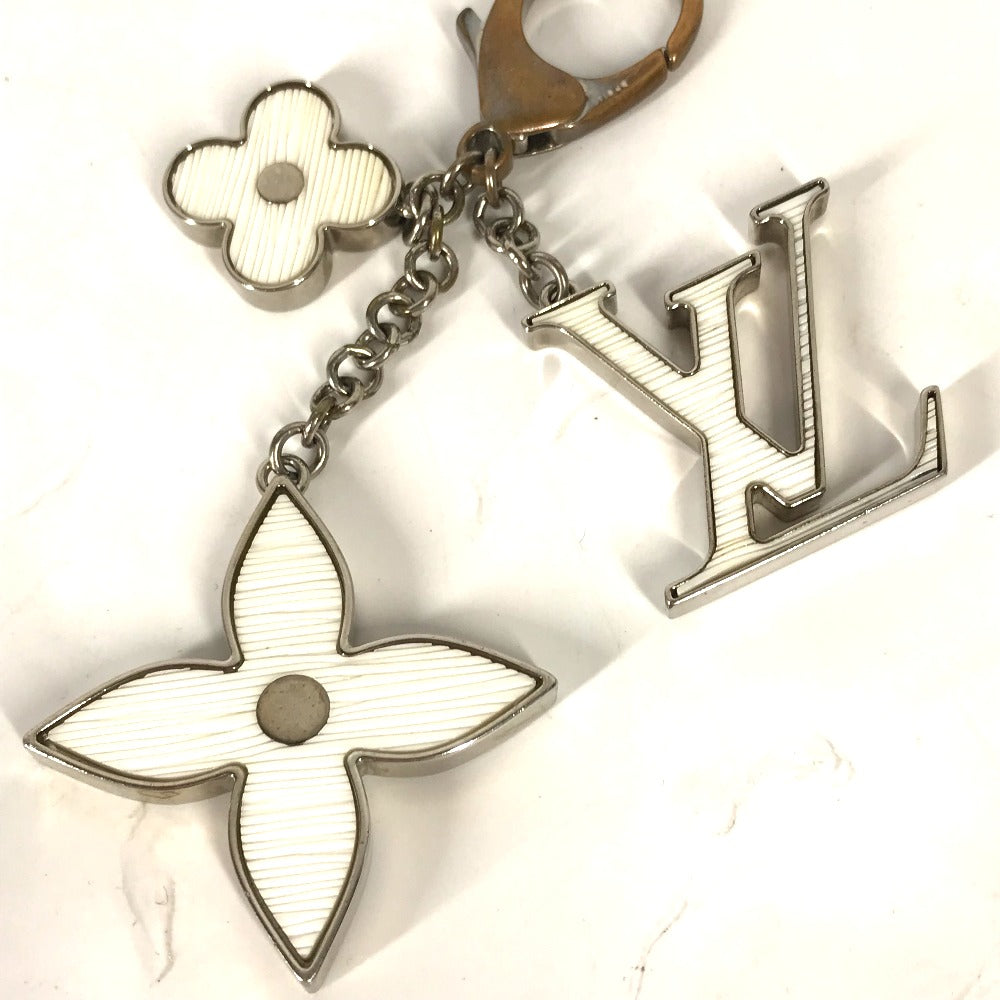 LOUIS VUITTON key ring M65085 metal white Epi Bijoux Sac Fleur Duepi Women Used Authentic