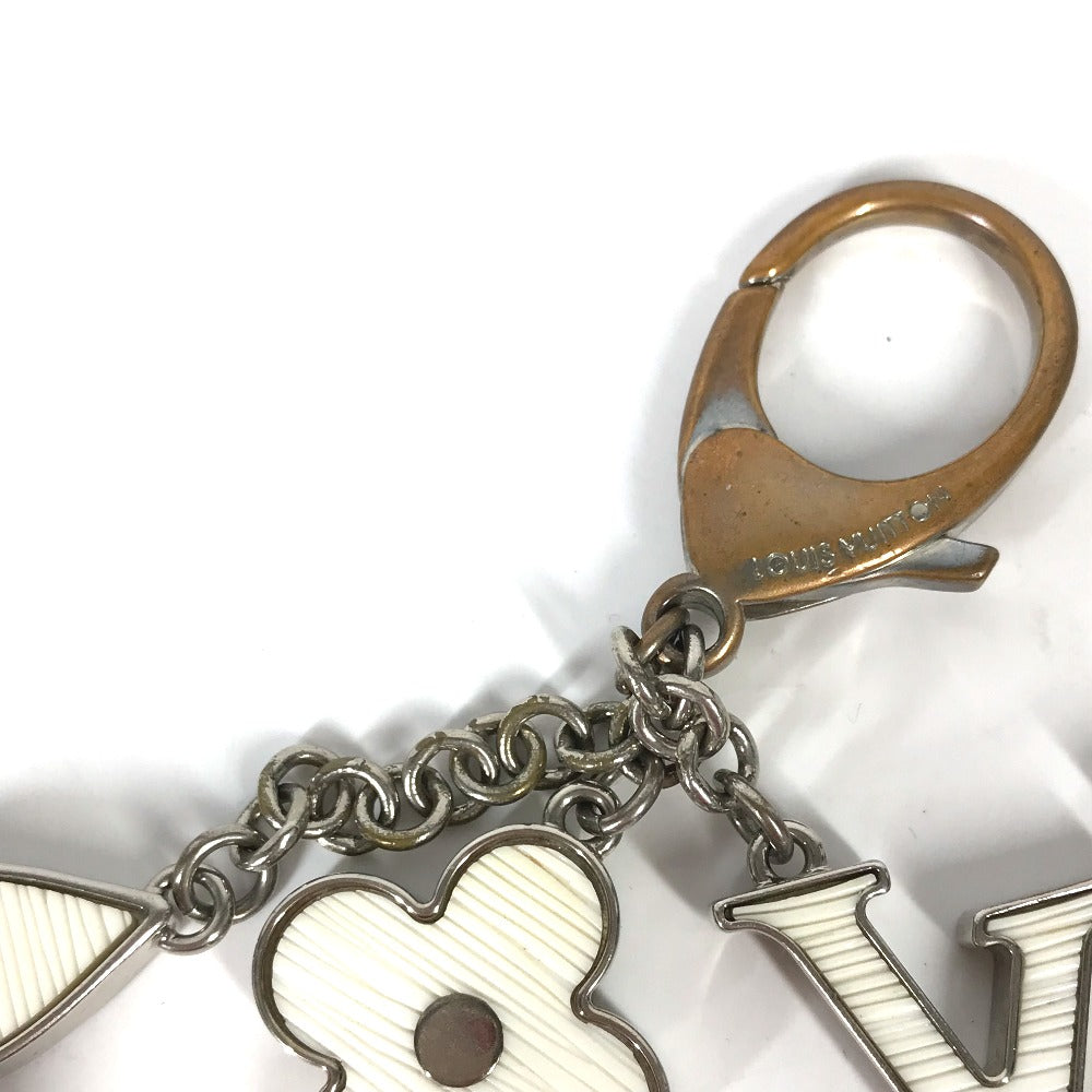 LOUIS VUITTON key ring M65085 metal white Epi Bijoux Sac Fleur Duepi Women Used Authentic
