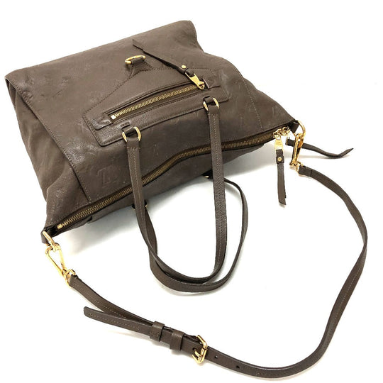 LOUIS VUITTON Handbag M43409 Monogram Ann Platt Leather Brown Monogram Unplant Remunize PM Women Used Authentic