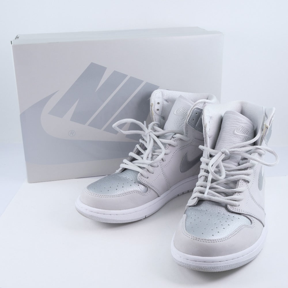 NIKE sneakers DC 1788 029 leather gray Air Jordan High Cut AIR JORDAN1 HIGH mens 44.5 Used Authentic